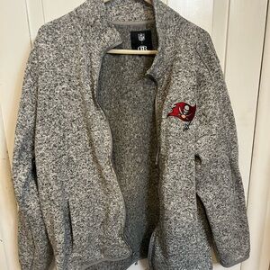 NFL Tampa Bay Buccaneers Gray and Black Jacket